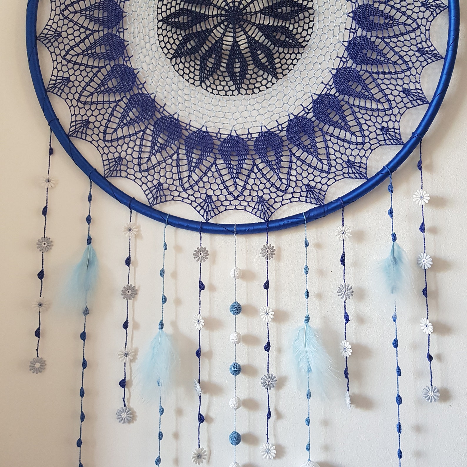 Unique Art Design Blue Wall Hanging Decor Giant Dream Etsy