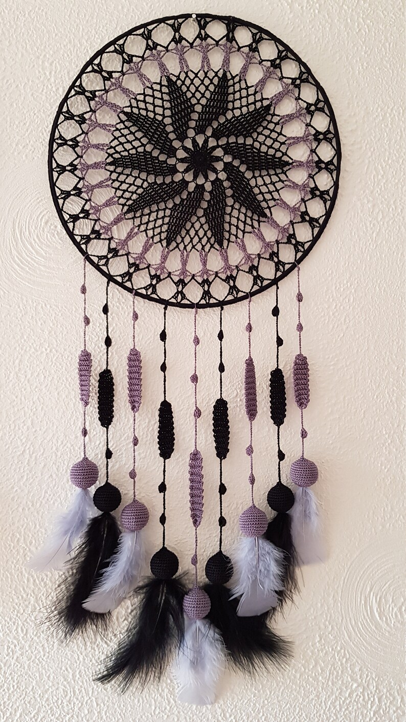 Unique Wall Decor Black Dream Catcher Black Wall Hanging Etsy UK