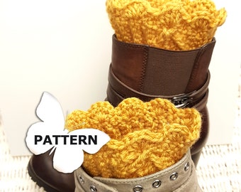 Boot Cuffs Pattern, Boot Cuffs Crochet Pattern, instant downoload pdf boot cuffs crochet pattern, pattern pdf boot cuffs / Sandycraft