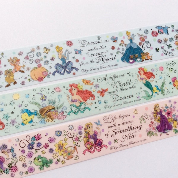 Sample Set - Princess Washi Tapes Sample Set - 3 designs, 100cm from each design - Free Shipping