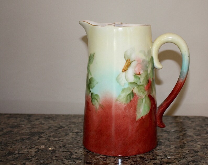Antique Hand-painted Chocolate Pot, 1890s Porcelain, Hand Painted China ...