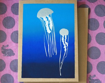 Jellyfish Screenprint Card