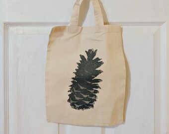 Screen Printed Suger Pine Cone Eco Bag - small
