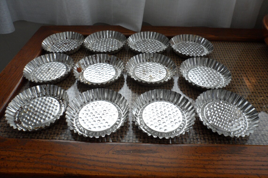 FRENCH Tart Baking Tins/one Dozen French Tart Baking Tins/mini Etsy