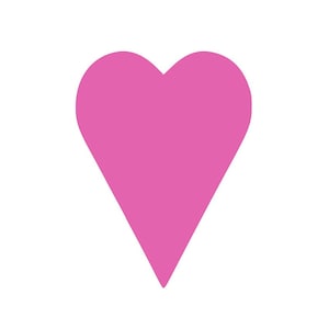 20 Paper Heart Cutouts: Long Heart Shapes for DIY Crafts
