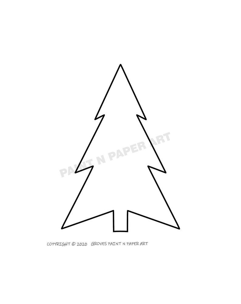 Printable Christmas Tree Templatepdf Digital Download Etsy
