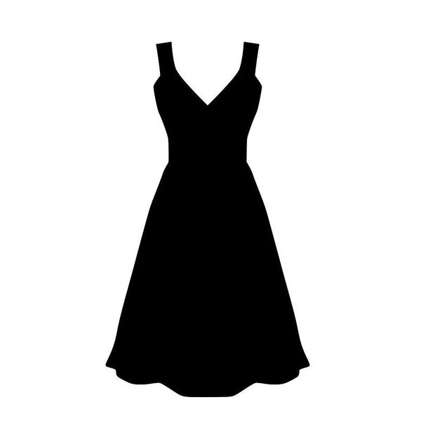 20 Pack - Paper Dresses,  Little Black Dress Shapes, Die cut Dresses, Paper Dresses, Breakfast at Tiffany's Decorations