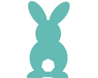 20 Pack - Paper Bunny Shapes With Cutout Tail, Easter Bunny Shapes