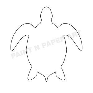 Afdrukbare zeeschildpadsjabloon - PDF, digitale download, download schildpad, schoolprojecten, kinderknutsels, 7 inch zeeschildpad