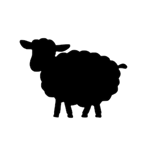 20 Pack - Paper Sheep Shapes,  Farm Animal Shapes, Die cut Sheep Paper Cutout, Paper Sheep, Barnyard animals