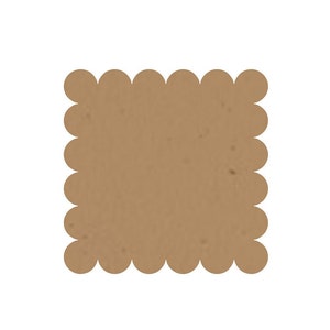 20 Pack - Paper Scalloped Square, Die cut Scalloped Square,  Party Decorations, Paper Tags