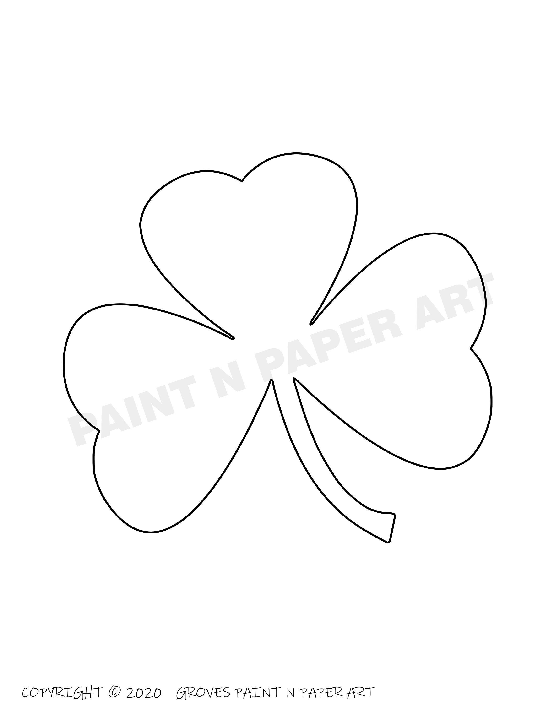 printable shamrock template: 6-inch st. patrick's day craft (pdf