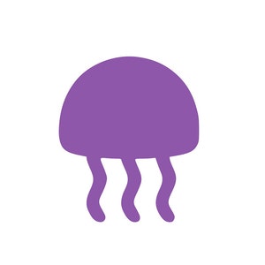 20 Pack - Paper Jellyfish Shapes,  Jellyfish Shapes, Die cut Jellyfish Cutout, Paper Jellyfish, Under the Sea Cutouts