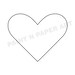 Printable Heart Template PDF, Digital Download, Download Heart, School ...
