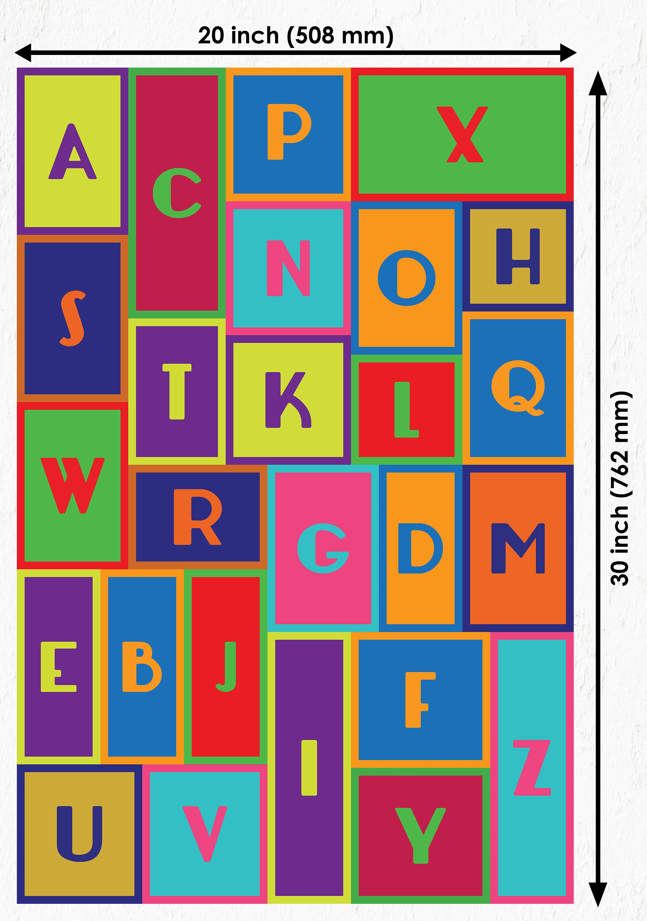 Set of digital block Alphabet color background for PRINT. | Etsy
