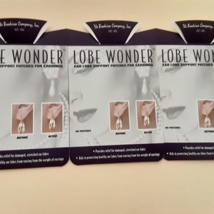 LOBE WONDER Earring Support Patches for Damaged Stretched and Torn Earlobes  60 Patches -  UK