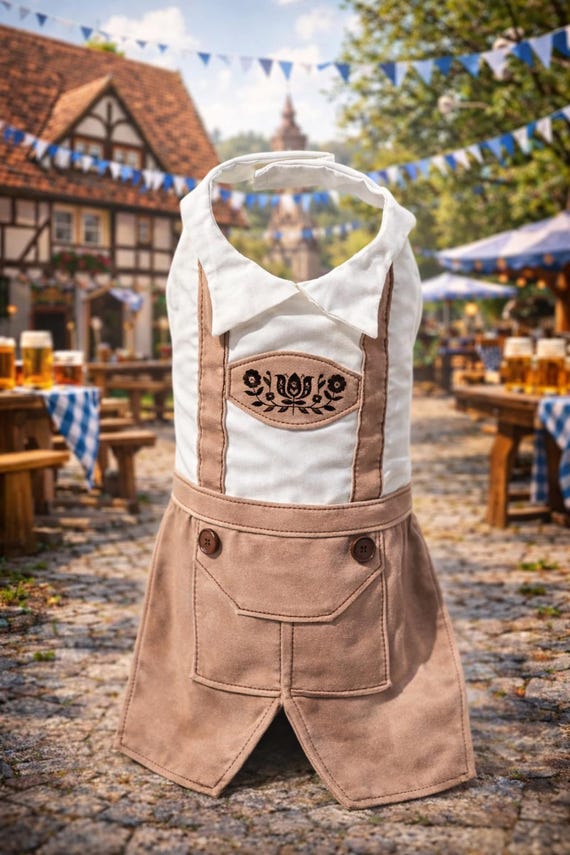 Bavarian Dog Lederhosen, Oktoberfest Pet Costume, German Folk Dog Outfit, Made to Order Lederhosen, Handmade Dog Apparel, Beer Garden Pet