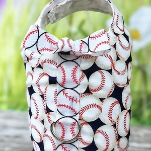 Dog Harness Vest Baseball with bowtie  D Ring Harness