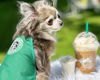 Pet Apron Costume for Dogs | Themed Dog Outfit | Coffee, Builder & Sass Designs | Handmade