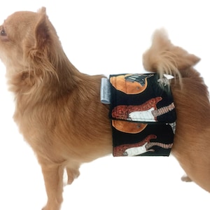 Dog Belly Band Diaper Guitars Marking Incontinence  Washable Reusable Waterproof Wrap Extra wide