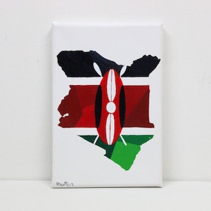 Kenia Malerei, Original Gemälde, Kenia, Kenia Flagge, Kenia Karte, Kenia Kunst, Kartengeschenk, Afrika Karte, Reisekunst, Reisedekor, Reisegeschenk