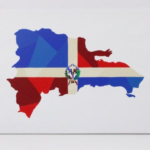 Dominican Republic, Original Painting, Travel Gift, Map Gift, Dominican Flag, Dominican Art, Travel Art, Dominican Republic Map, Map Art