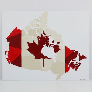 Canada Map, Canada, Custom Map Gift, Canada Painting, Map Of Canada, Canada Flag Art, Canadian Flag, Canada Gift, Travel Gift, Travel Art