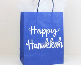 Happy Hanukkah Gift Bag, Chanukkah Gift, Chanukkah 2021, Custom Hanukkah Gift Bag, Custom Gift Bag, Personalized Gift Bag, Chanukah Gift Bag