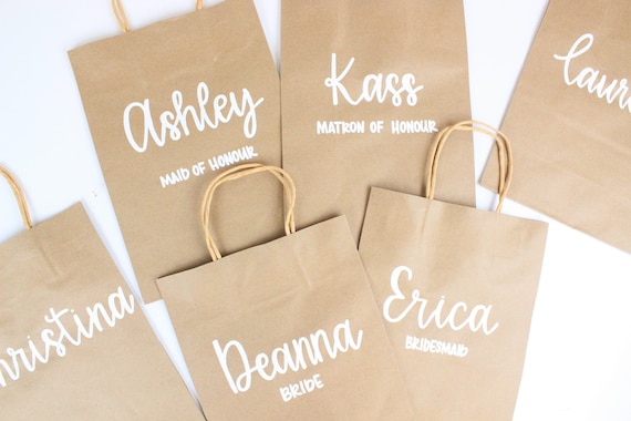 Personalized Gift Bag Bachelorette Gift Bag Custom Gift Bags With Name Bridesmaid Gift Bag Team Bride Gift Bag Gift for Bridemaid Etsy