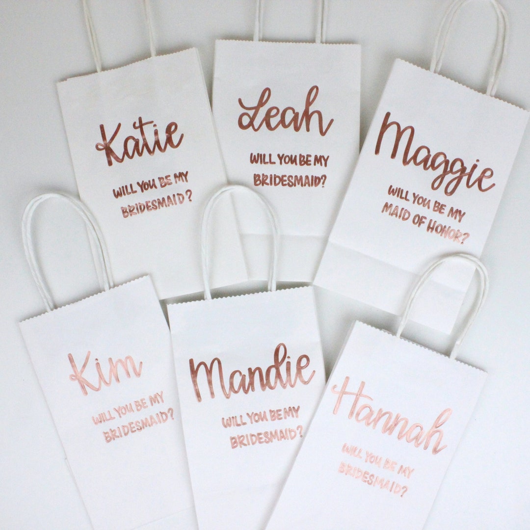Will You Be My Bridesmaid Gift Bag, Custom Gift Bag, Bridesmaid