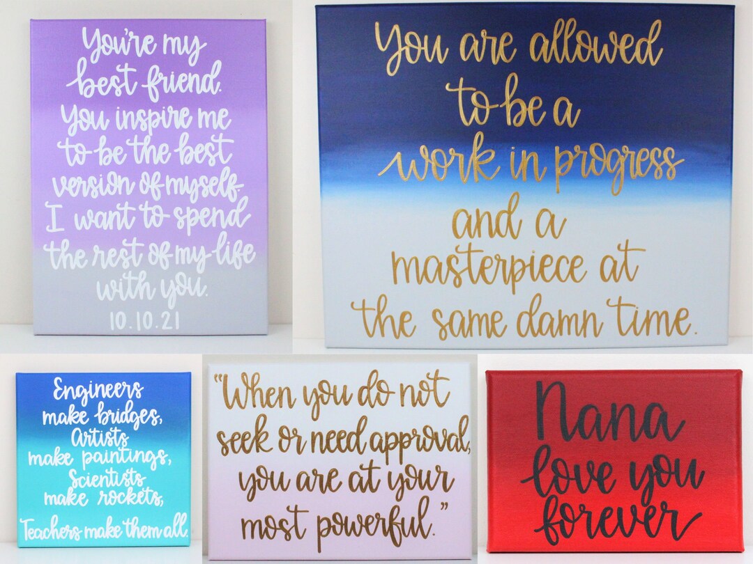 Custom Quote Sign, Custom Quote Painting, Dorm Room Decor, Custom Quote