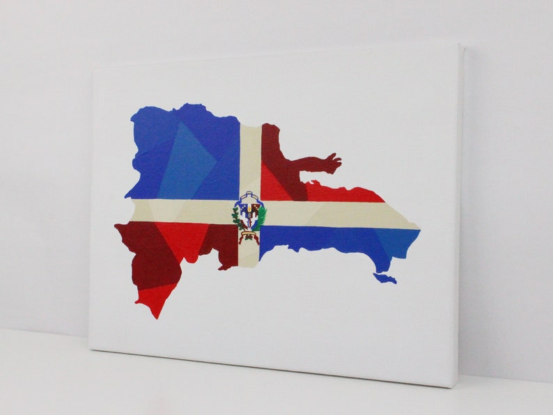 Dominican Republic Original Painting Travel Gift Map Gift Etsy Canada