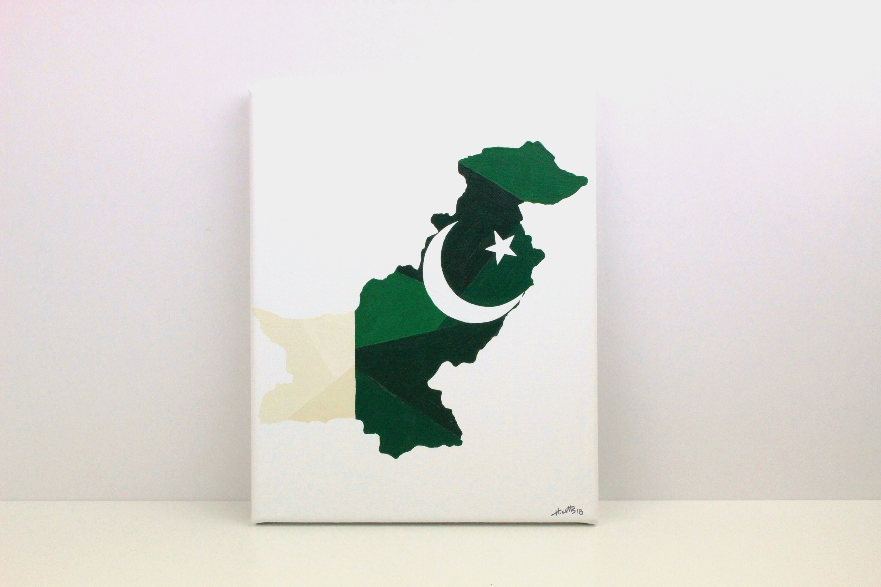 Pakistan Painting Original Painting Christmas Gift Etsy