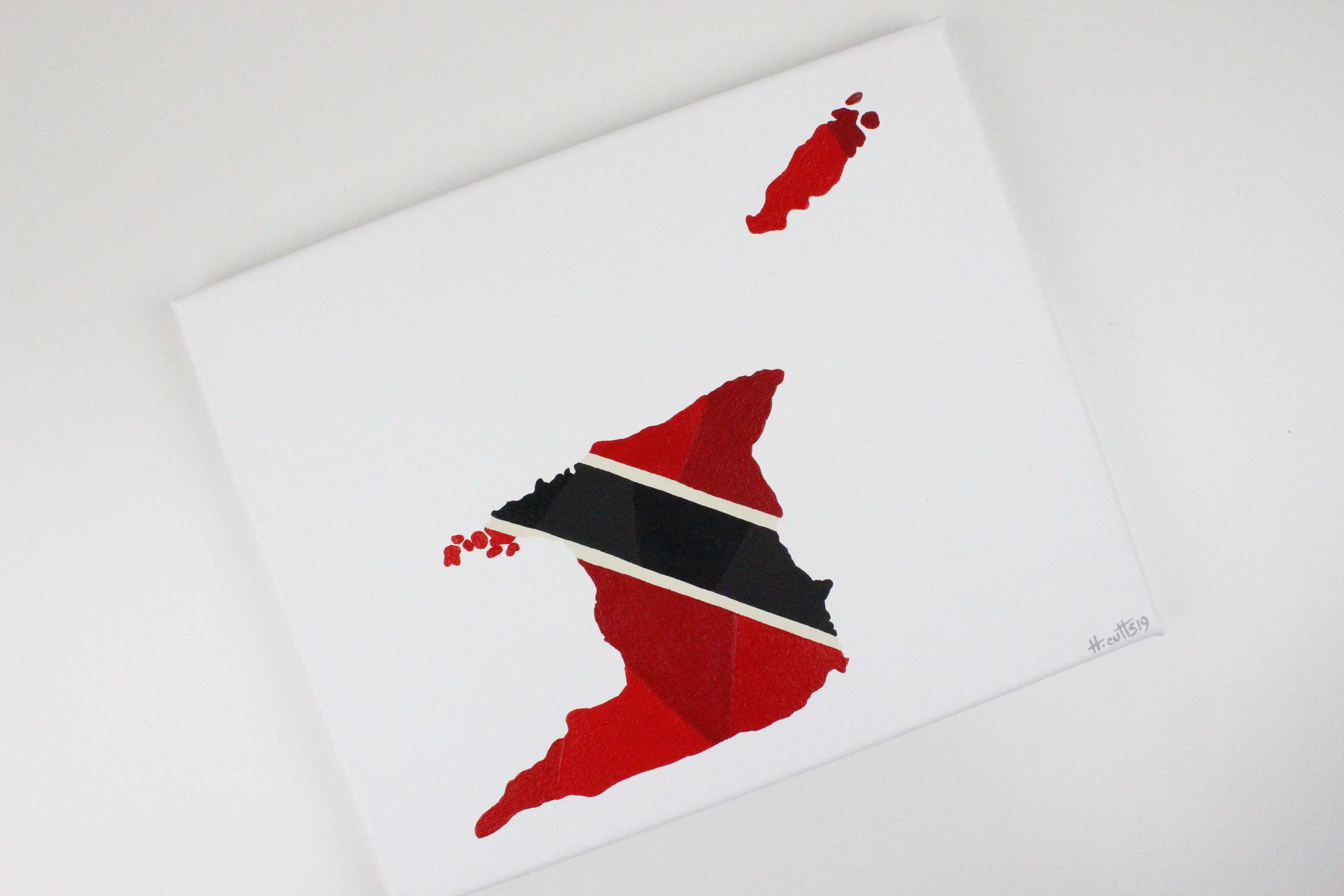 Trinidad and Tobago Original Painting Map Gift Trinidad Etsy UK