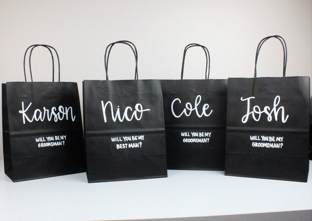 Groomsman Gift Bag Groomsmen Proposal Custom Gift Bag Best Etsy
