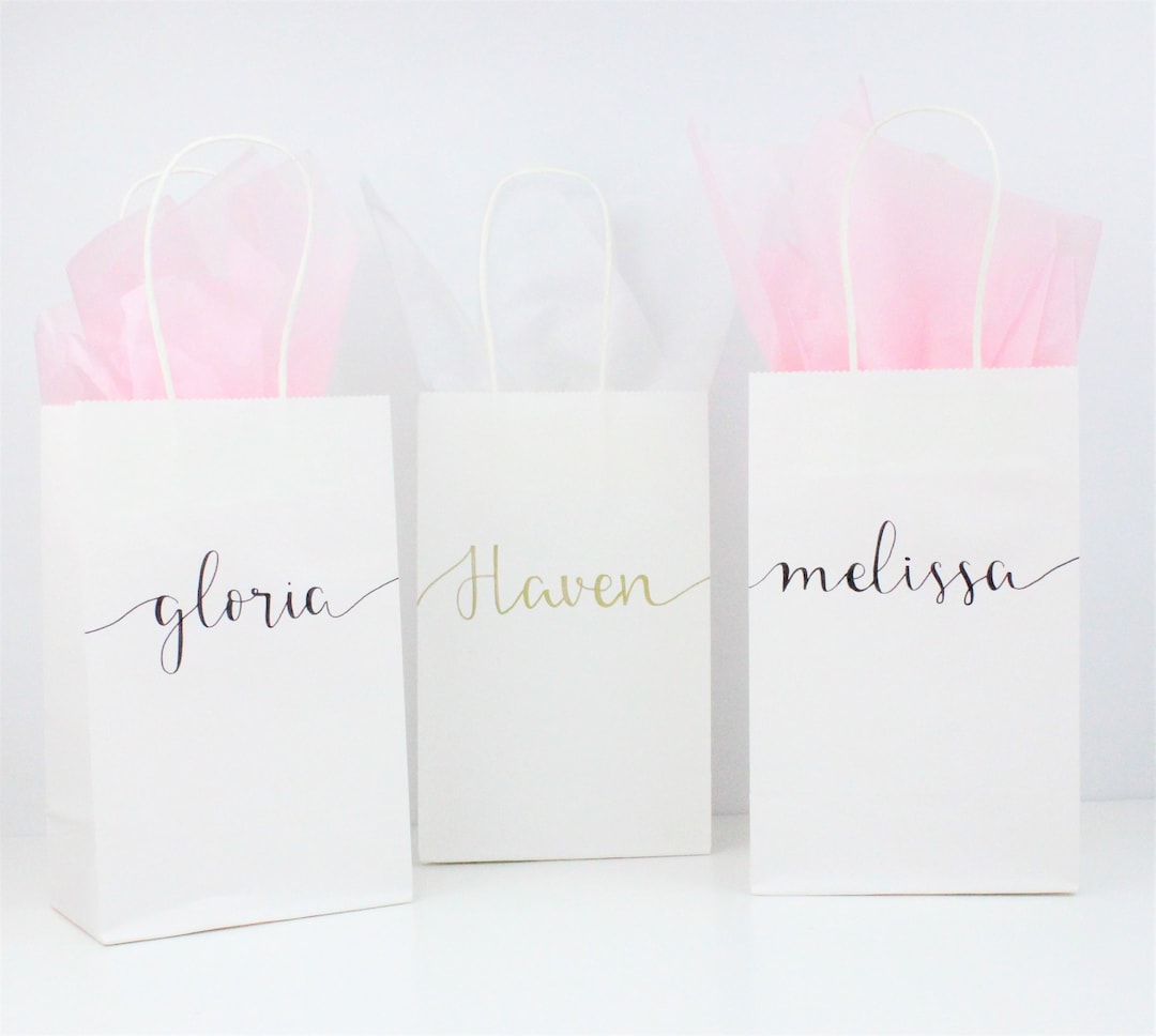 Custom Gift Bags for Wedding, Bachelorette Gift Bag, Bridesmaid Gift