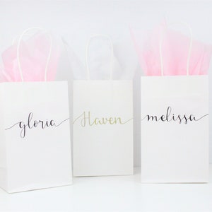 Custom Gift Bags For Wedding, Bachelorette Gift Bag, Bridesmaid Gift Bag, Gift Bag Personalized, Name Gift Bag, Bridesmaid Proposal Bag