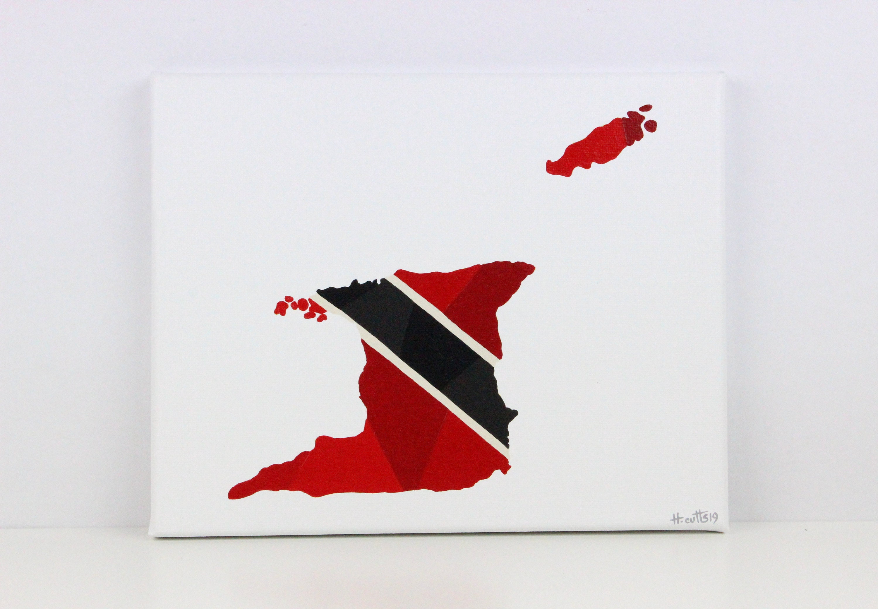 Trinidad and Tobago Original Painting Map Gift Trinidad Etsy UK