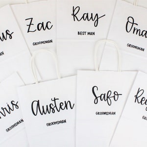 Custom Gift Bags, Name Gift Bags, Calligraphy Bags, Bridal Shower Gift Bags, Bachelorette Gift Bags, Birthday Gift Bags, Hand Lettered Bags image 8