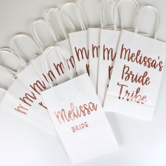 Bride Tribe Gift Bag White & Gold Bride Tribe Gift Bag White & Gold