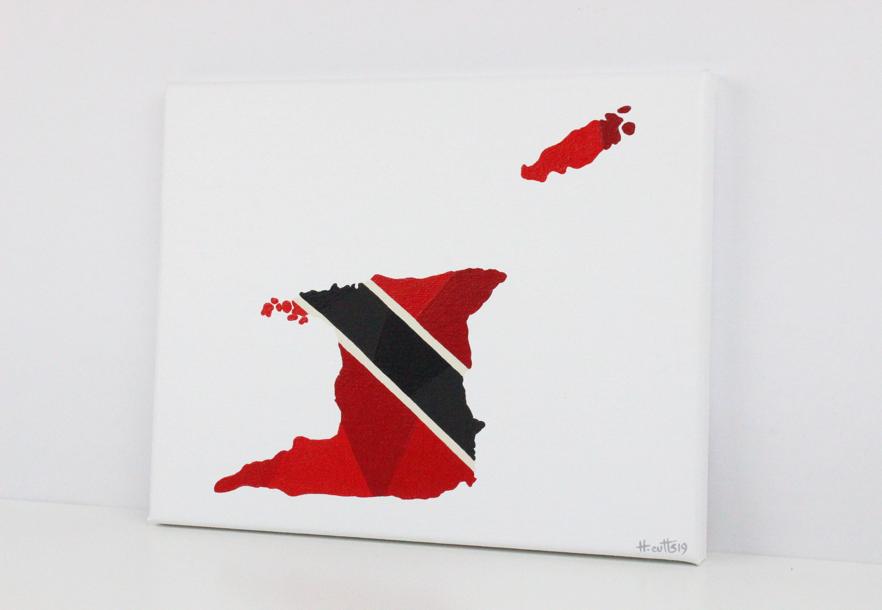 Trinidad and Tobago Original Painting Map Gift Trinidad Etsy UK