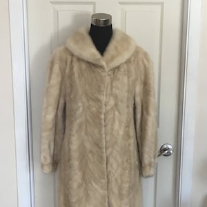 1980s Vintage Mink Chevron Cut Winter Coat Fur Coat Wing - Etsy