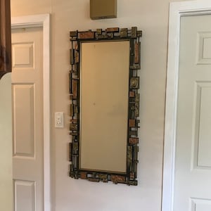 Mid-Century Modernist 'Syroco' Brutalist Wall Mirror Circa 1970s