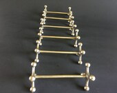 1950s French Vintage Silver Plated 4 Point Jack End Knife Rests - Set of 6