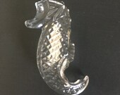 Signed Waterford Crystal Seahorse Brooch Pin