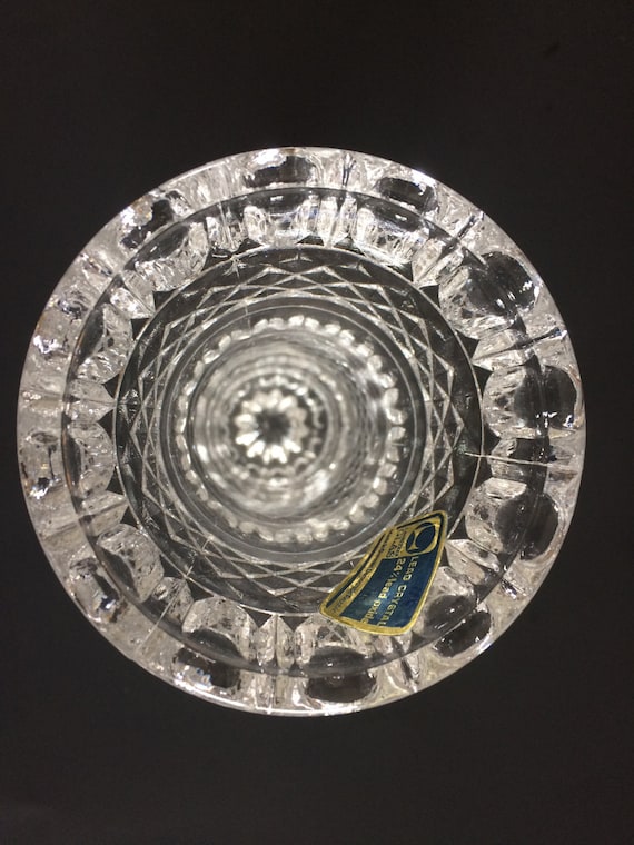 LAUSITZERドイツ磁器クリスタルボウル花瓶BLEIKRISTALL 24% クリスタル、花瓶、ドイツ LAUSITZERドイツ磁器クリスタルボウル花瓶