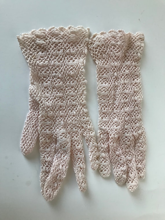 Vintage Lace Gloves Opera Gloves Ballroom Gloves … - image 1