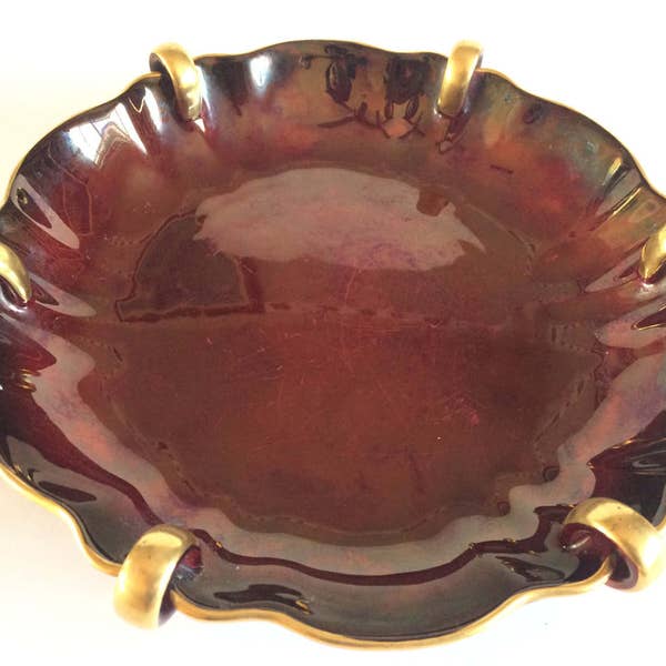 Rouge Royale Console Bowl | Centerpiece | Candy Dish by Carlton Ware Made in England