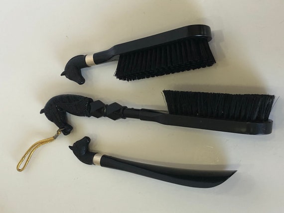 Vintage Horse Shaped Shoe Horn and Brush Set, Shoe Ac… - Gem