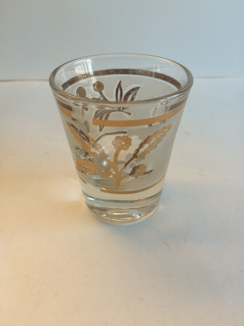 Gold Decal and Frosted Glass Shot Glasses image 3